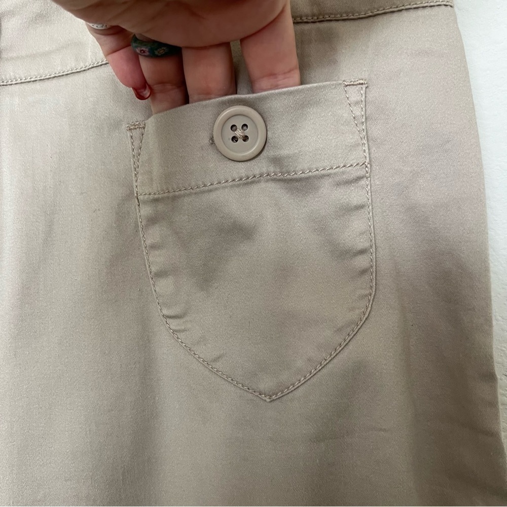 NEW Larry Levine Capris pants beige coastal travel beach resortwear coastal - Picture 4 of 7